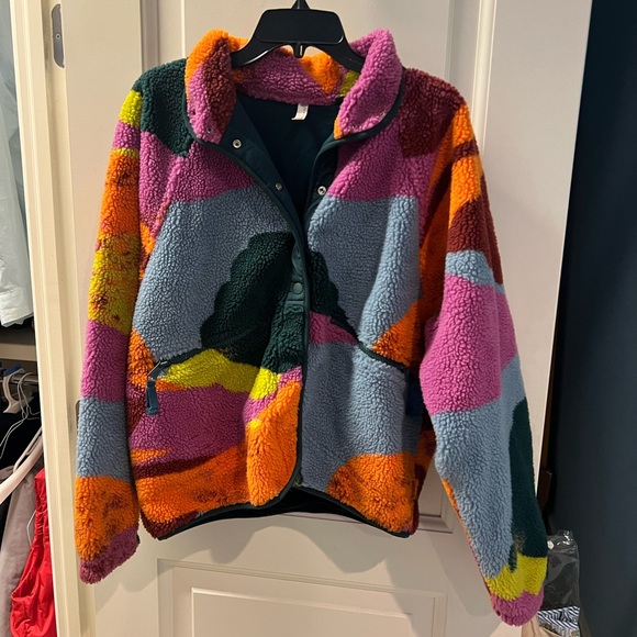 Free People Jackets & Blazers - Free People Multicolor Fleece Jacket